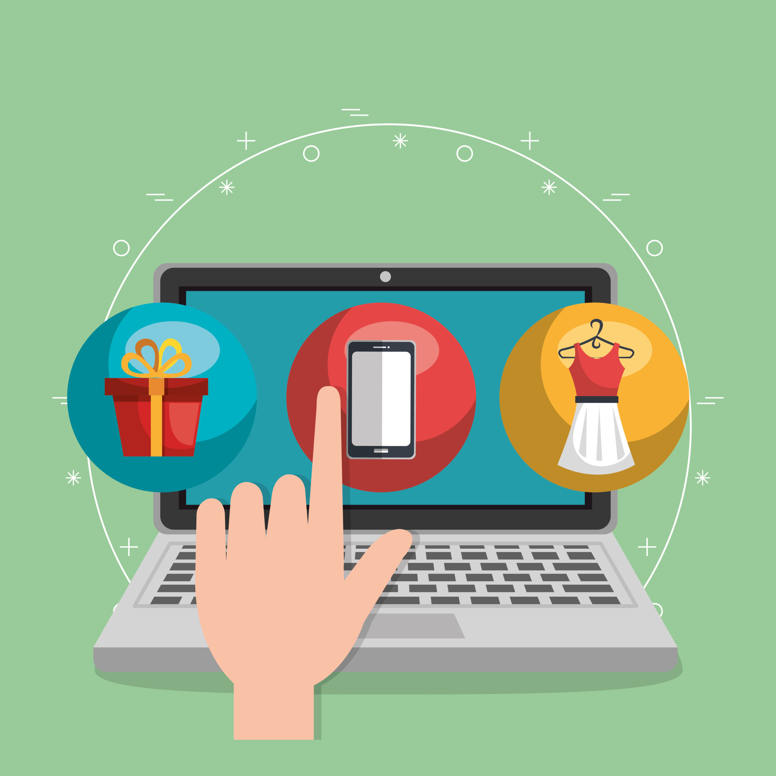 electronic commerce set icons vector illustration design