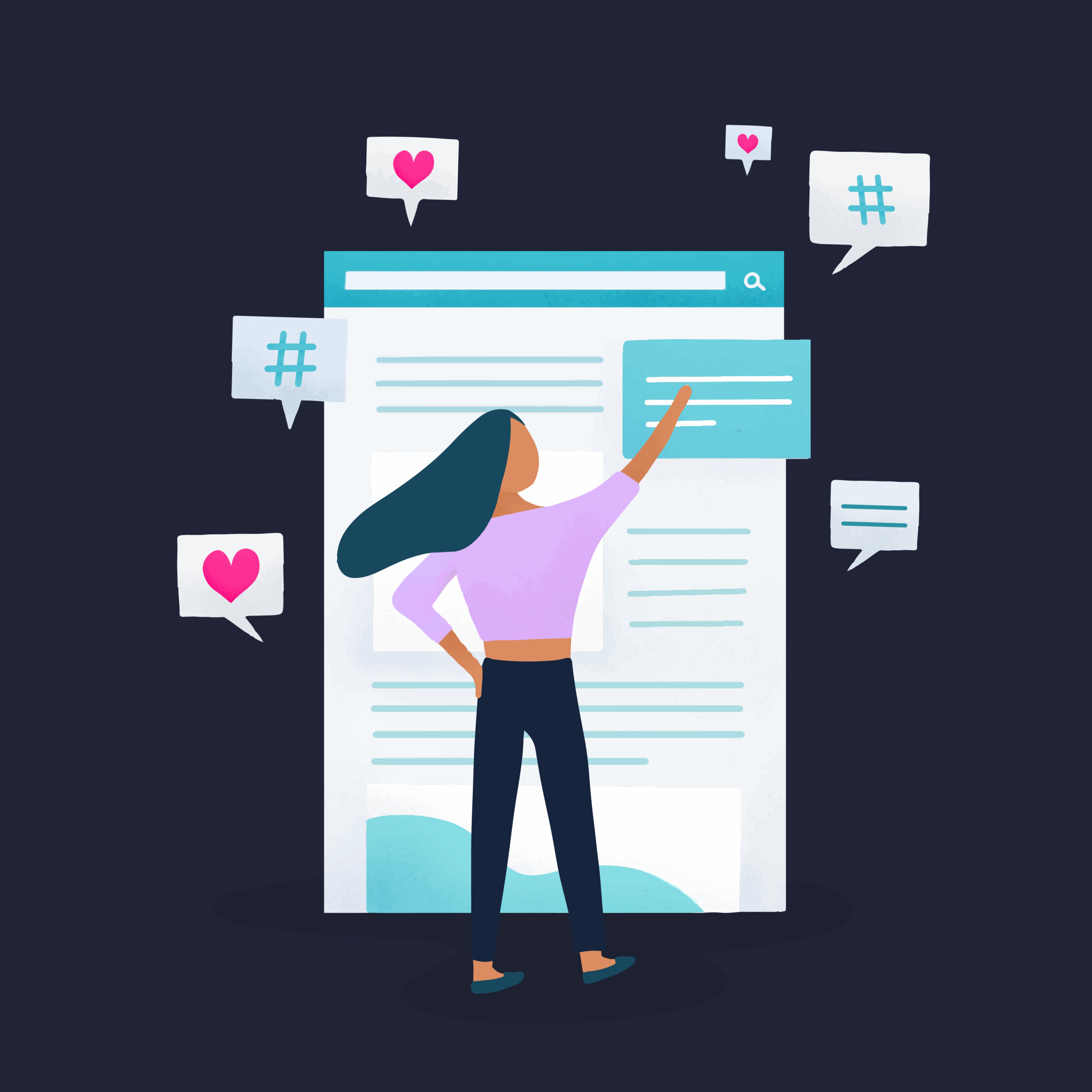 Content editor editing the feed vector
