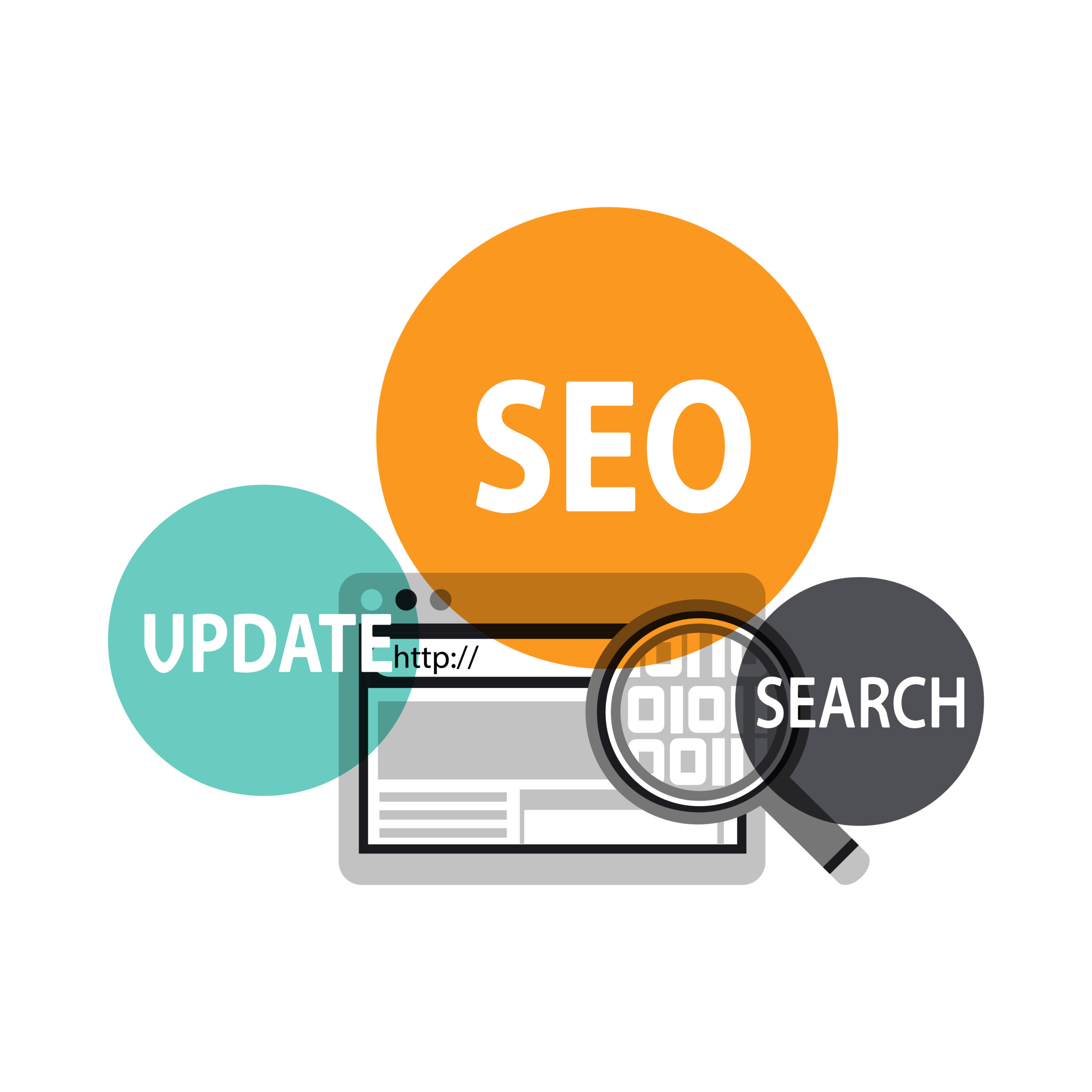 Illustration of searching website